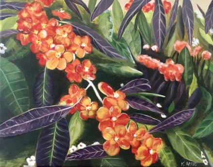 "Botanica" 10" x 12" acrylic on canvas.